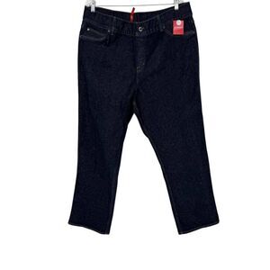 NWT Spanx Cuffed Straight Leg Jeans in Raw Indigo Size 3XL PETITE